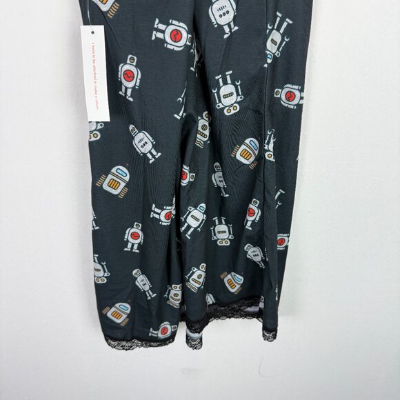 NWT Modcloth Breakfast for Dinner Sleep Bright Nightgown Robots Size Medium M - Picture 9 of 12